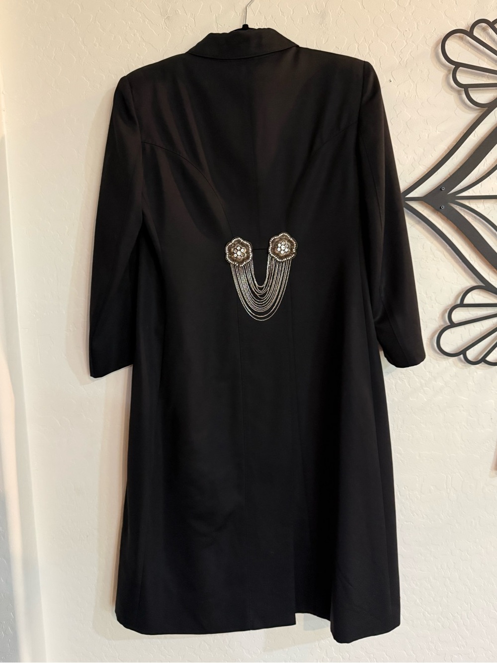 Vtg Alexander McQueen SS07 Sarabande Archival Back Chain Drape Coat 46 US 10